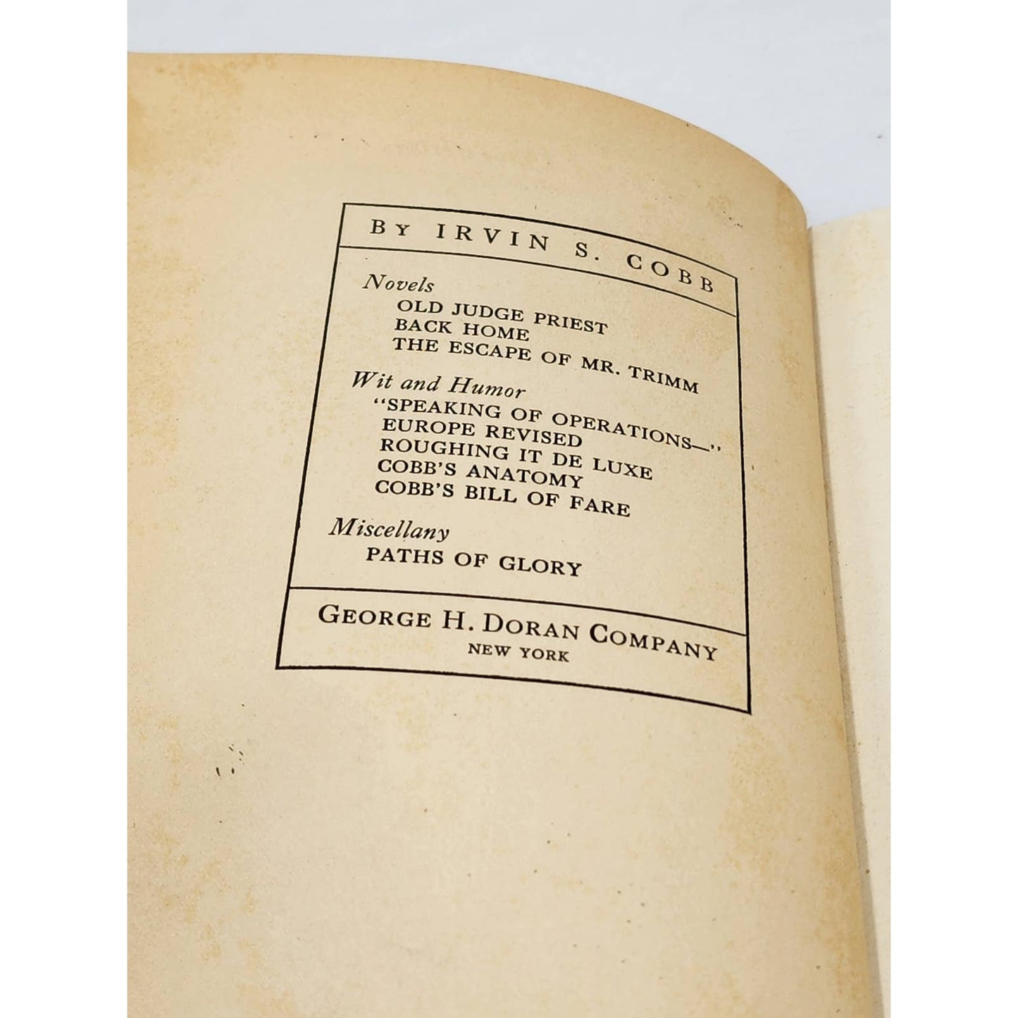Perfectly Painless Speaking Of Operations By Irvin Cobb Illustrated Antiquarian