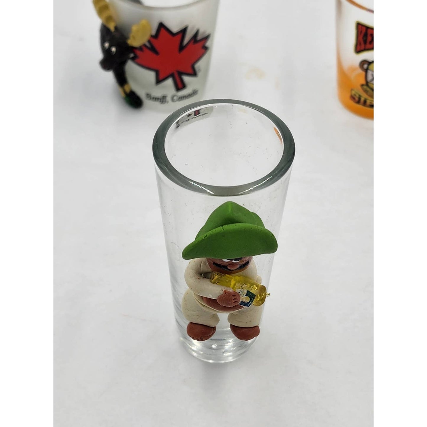 Shot Glasses Collection Bar Vintage Kentucky Sipper Banff Moose Mexico Souvenir