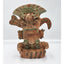 Mexican Folk Art Zapotec Pitao Cozobi Aztec Style Statue Warrior Headdress 11"