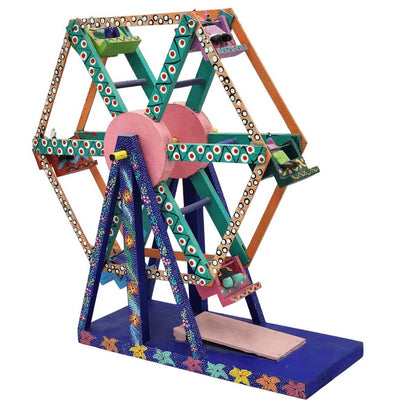 Alebrijes Oaxaca Ferris Wheel Signed Agustin Vasquez Aguilar Folk Art Mexico 17"