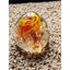 Paperweight Art Glass Orange Yellow Floral Vintage Collectible Home Office Decor