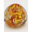 Paperweight Art Glass Orange Yellow Floral Vintage Collectible Home Office Decor