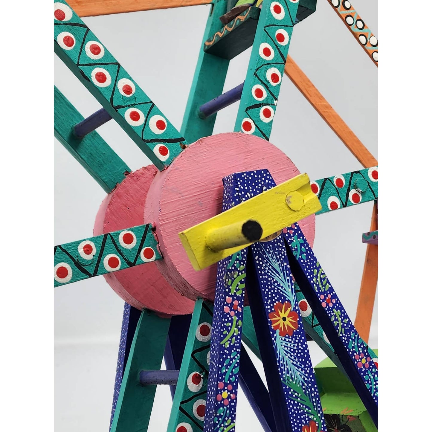 Alebrijes Oaxaca Ferris Wheel Signed Agustin Vasquez Aguilar Folk Art Mexico 17"
