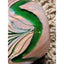 Paperweight Art Glass Emerald Green Swirl Vintage Collectible Home Office Decor