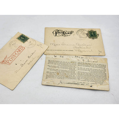 Antique Postcards c1907 Main Street La Crosse Wisconsin Lake Como Post Office