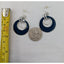 Double Circle Dangle Earrings Women Blue Fashion Elegant Classy Fashion Jewelry