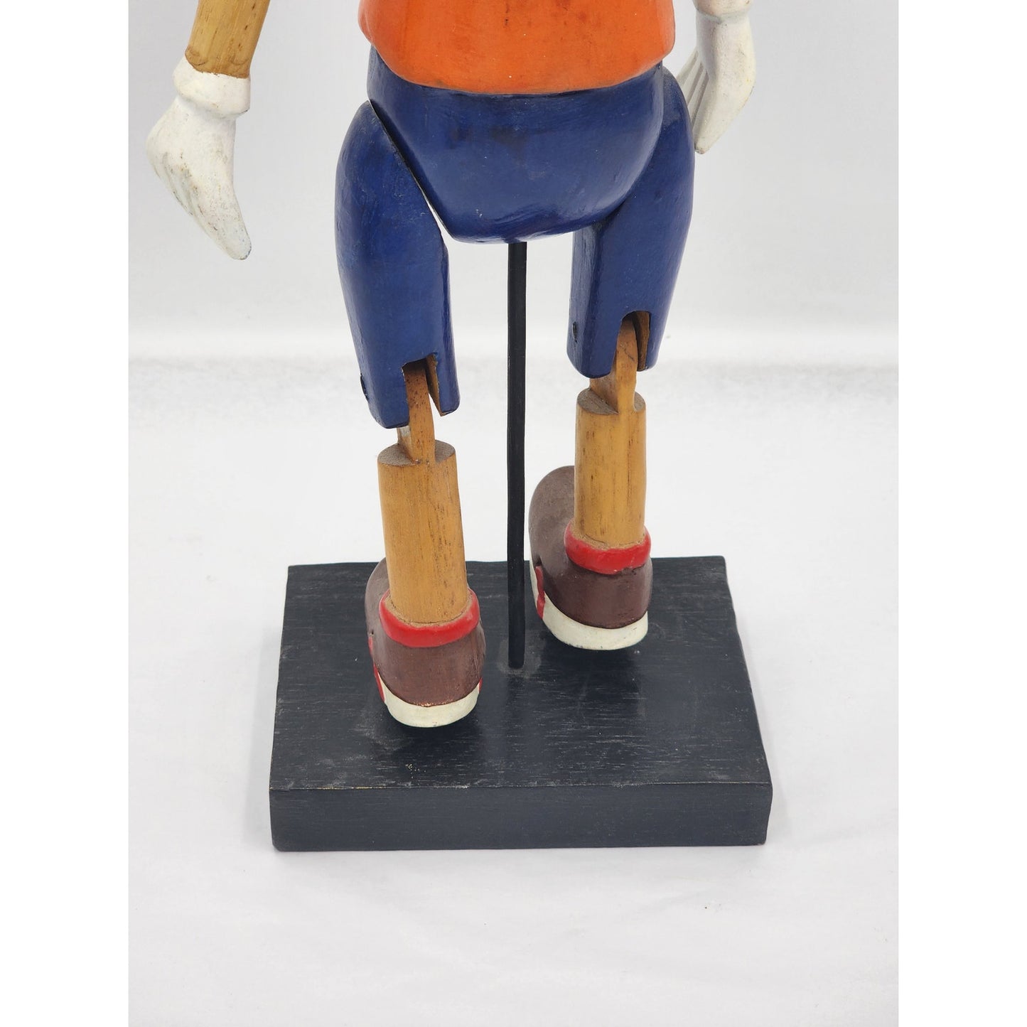 Rare Disney Mickey Mouse Marionette Puppet On Stand Vintage Collectible Wood 17"