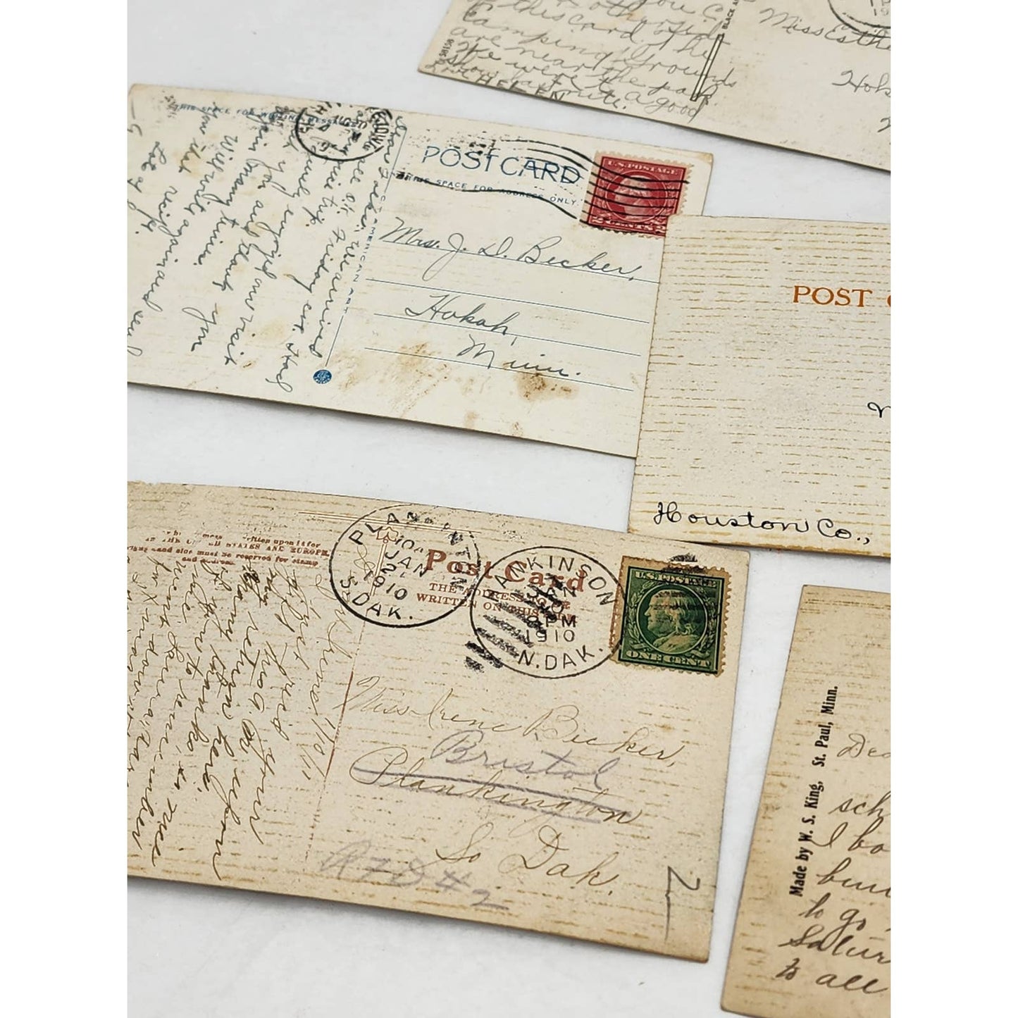 c1907 PostCard Lot Iowa Garner Elevator Dubuque Mason City Guttenberg Highland