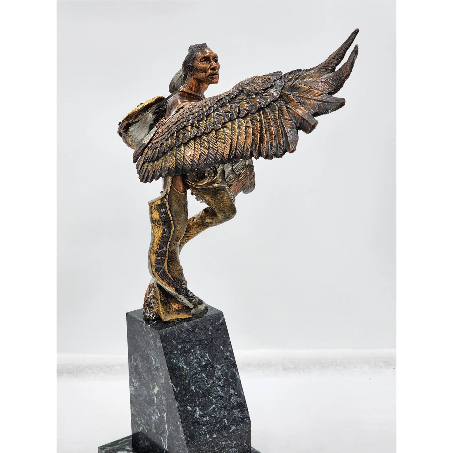 Legends Dan Medina Sculpture Vision Quest Bronze Indian Western Vintage Limited