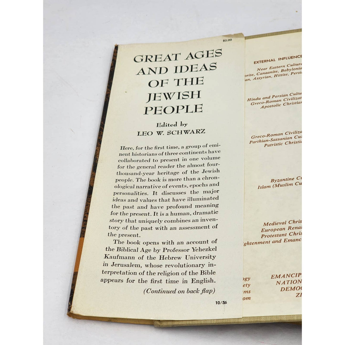 Great Ages Ideas Of The Jewish People By Leo Schwarz First Printing Vintage 1956