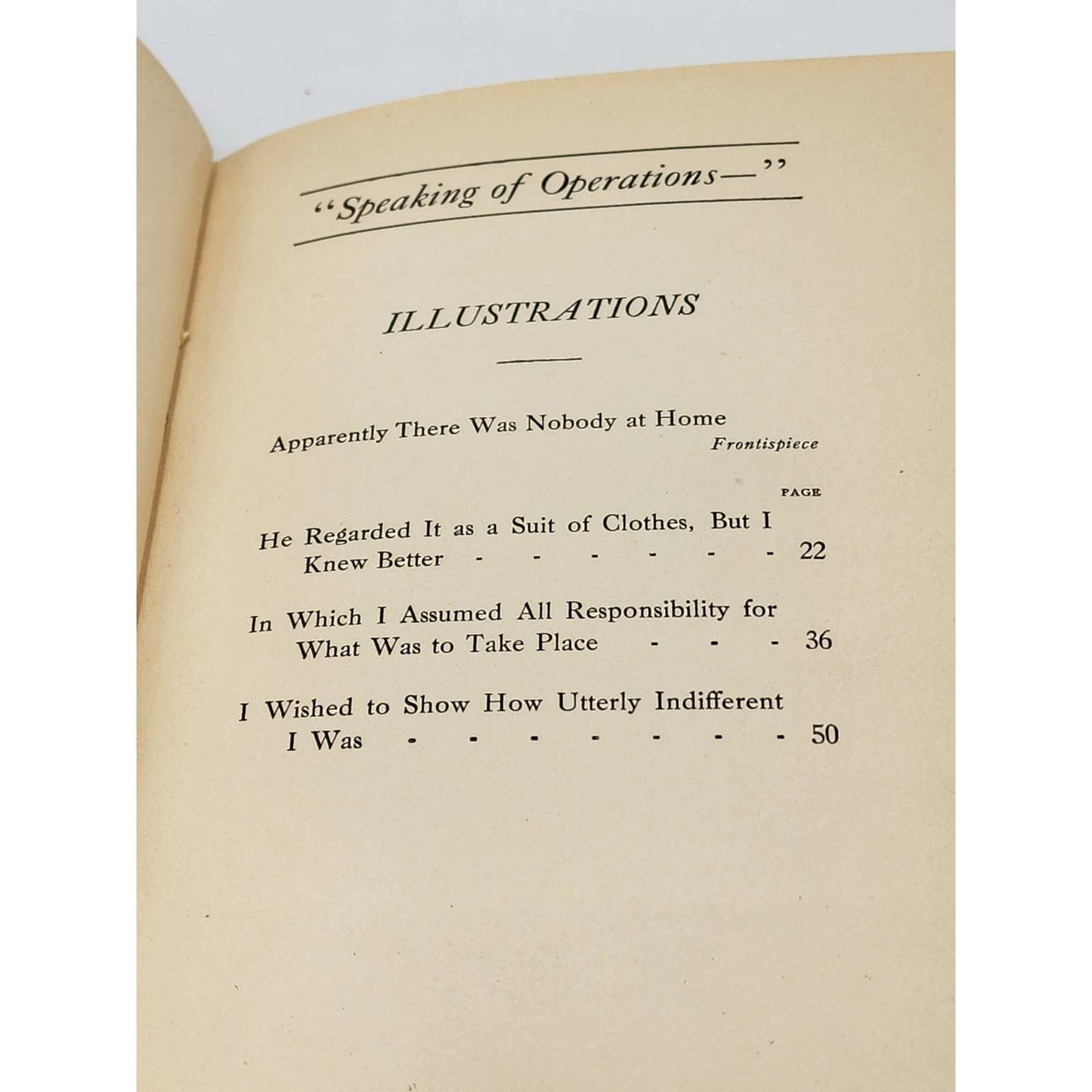 Perfectly Painless Speaking Of Operations By Irvin Cobb Illustrated Antiquarian