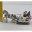 Set of 2 Christmas Figurines Waving Santa Present Carriage Horse