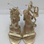 Express Womens Gold Open Toe High Heels Size 8