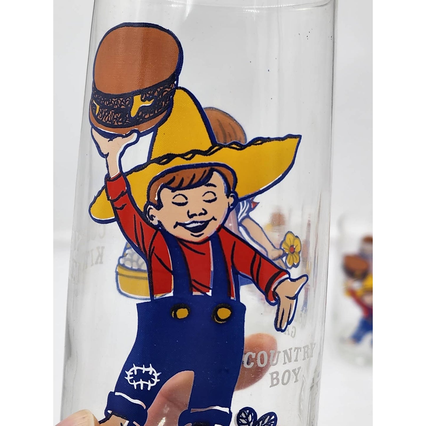 Vintage Pepsi Country Kitchen Set 4 Country Gal Country Boy Drinking Glasses