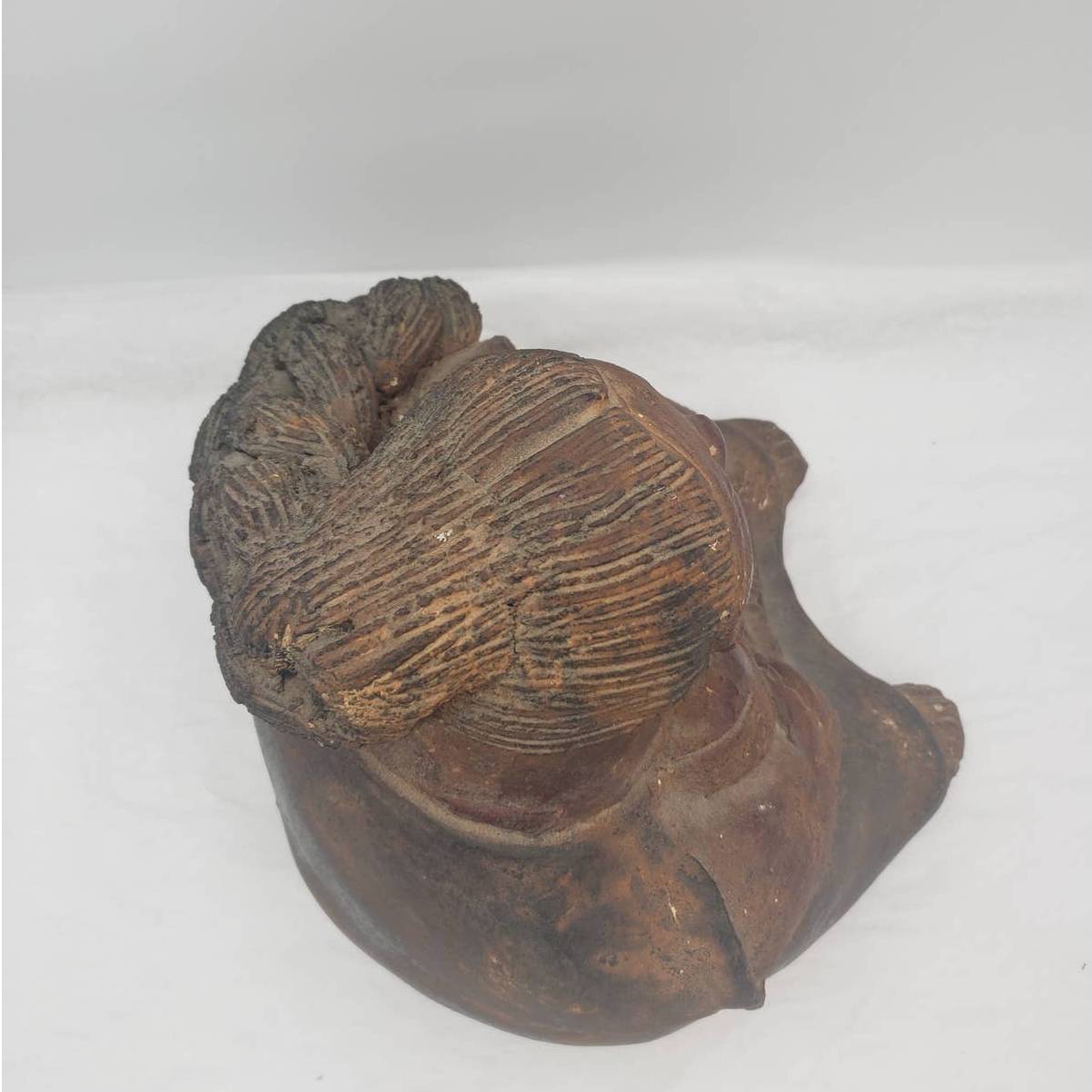 Primitive Aztec Style Rare Statue Mexican Folk Art Abuela Central America 11"