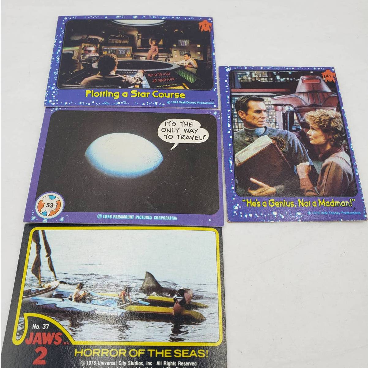 Vintage Walt Disney Trading Cards 1978-1979 Jaws 2, Mork Mindy,  Black Hole