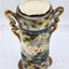 Antique Royal Nishiki Nippon Tapestry Moriage Bead Hawk Bird Vase Gold Gilding
