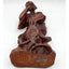 Vintage Asian Chinese Fisherman Hand Carved Wooden Sculpture Sage Elder Fish 12"