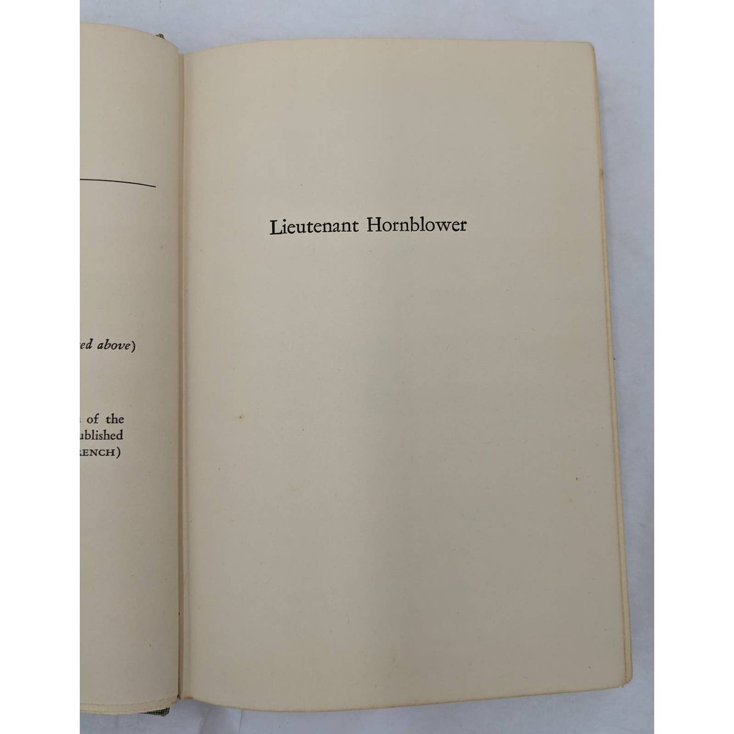 Lieutenant Hornblower C.S. Forester Sea Adventure Fiction Vintage Hardcover 1952