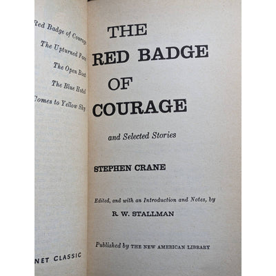 The Red Badge Of Courage By Stephen Crane Civil War Novel Vintage Paperback 1961