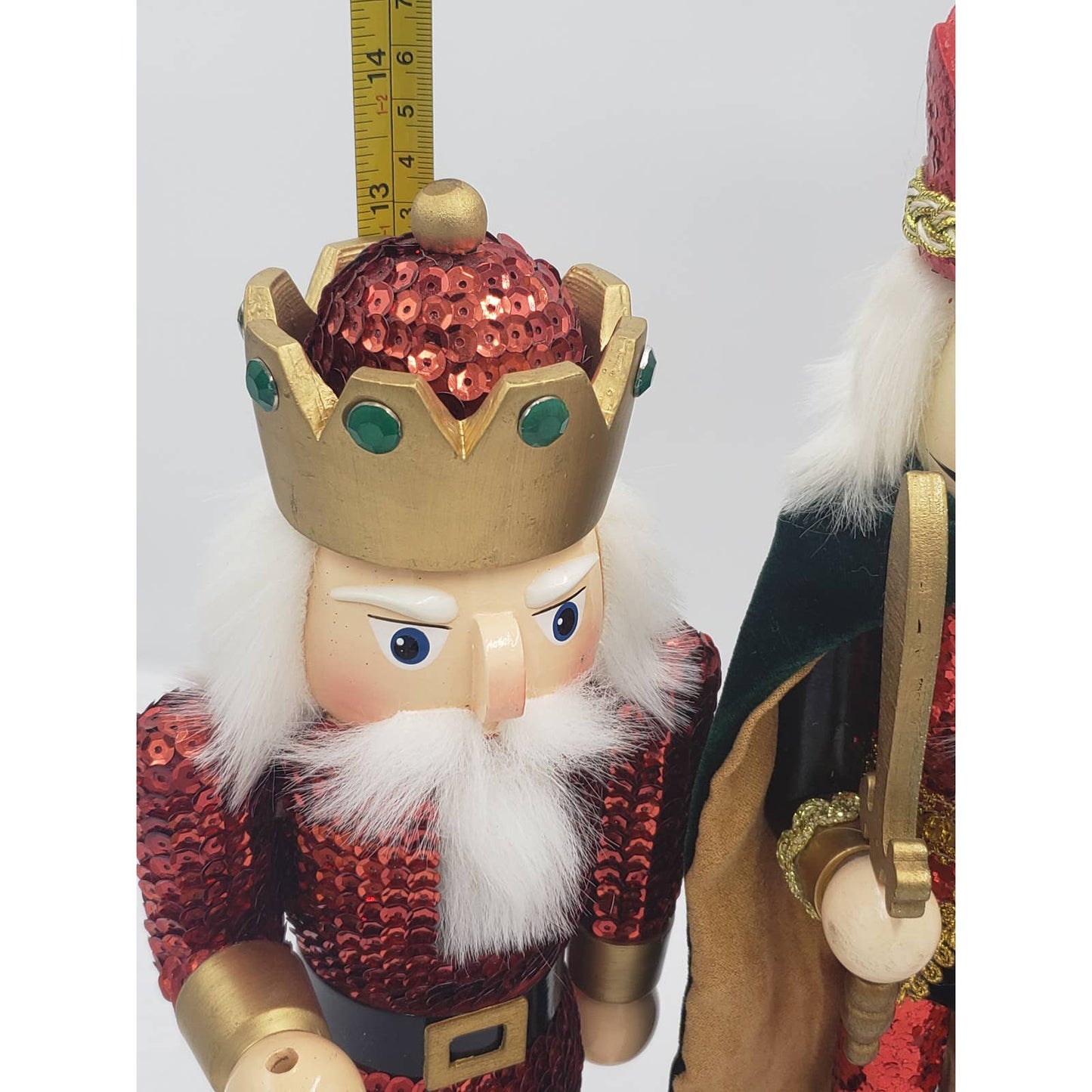 Nutcracker Set of 3 King With Cape, Drummer, Jeweled and Bedazzled Nutcrackers