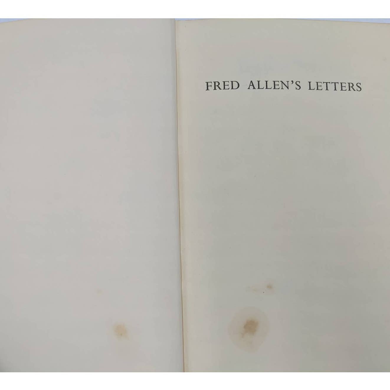 Fred Allens Letters Edited By Joe McCarthy First Edition Vintage 1965