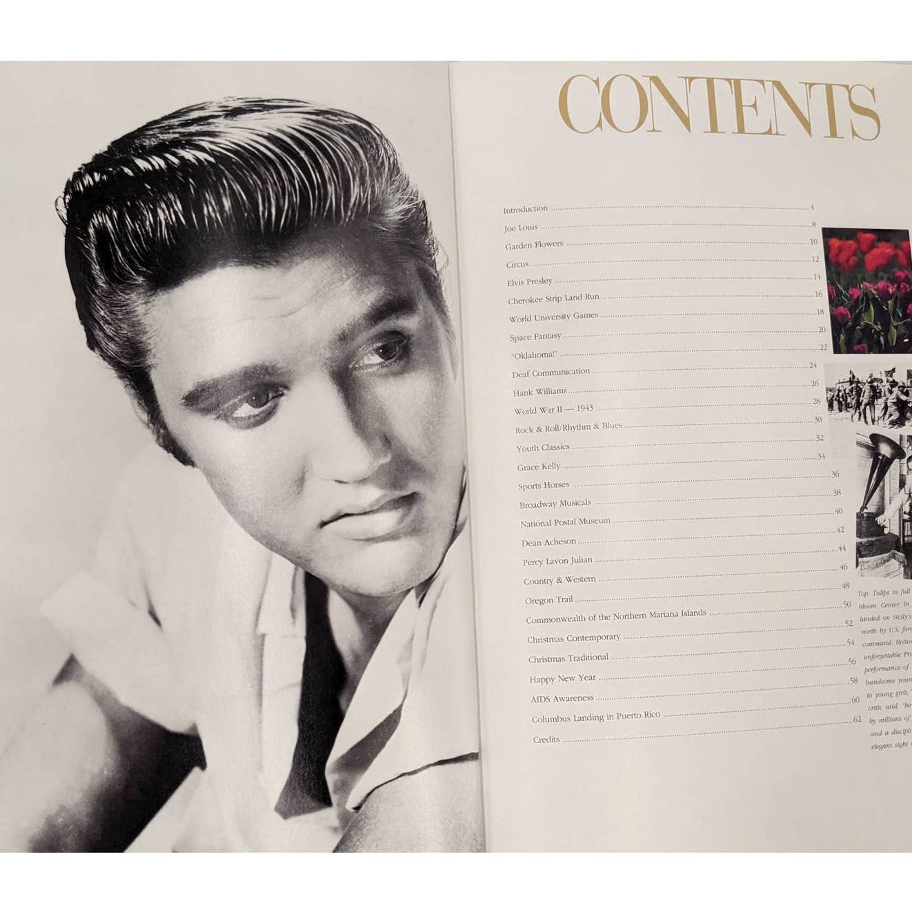 1993 Commemorative Stamp Collection Book Elvis Presley Hank Williams WW2 Vintage