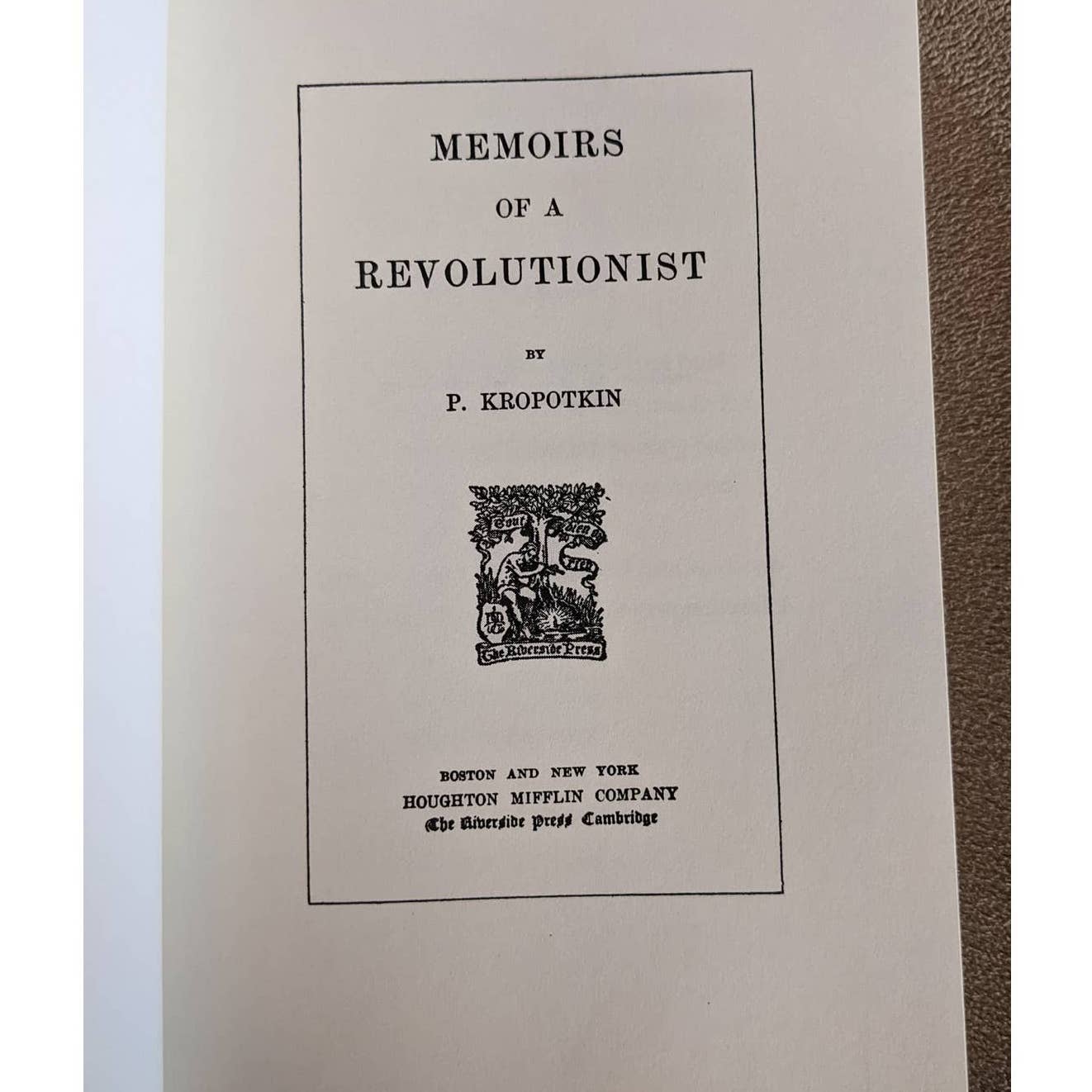Memoirs Of A Revolutionist By Peter Kropotkin Reprint Paperback Autobiography