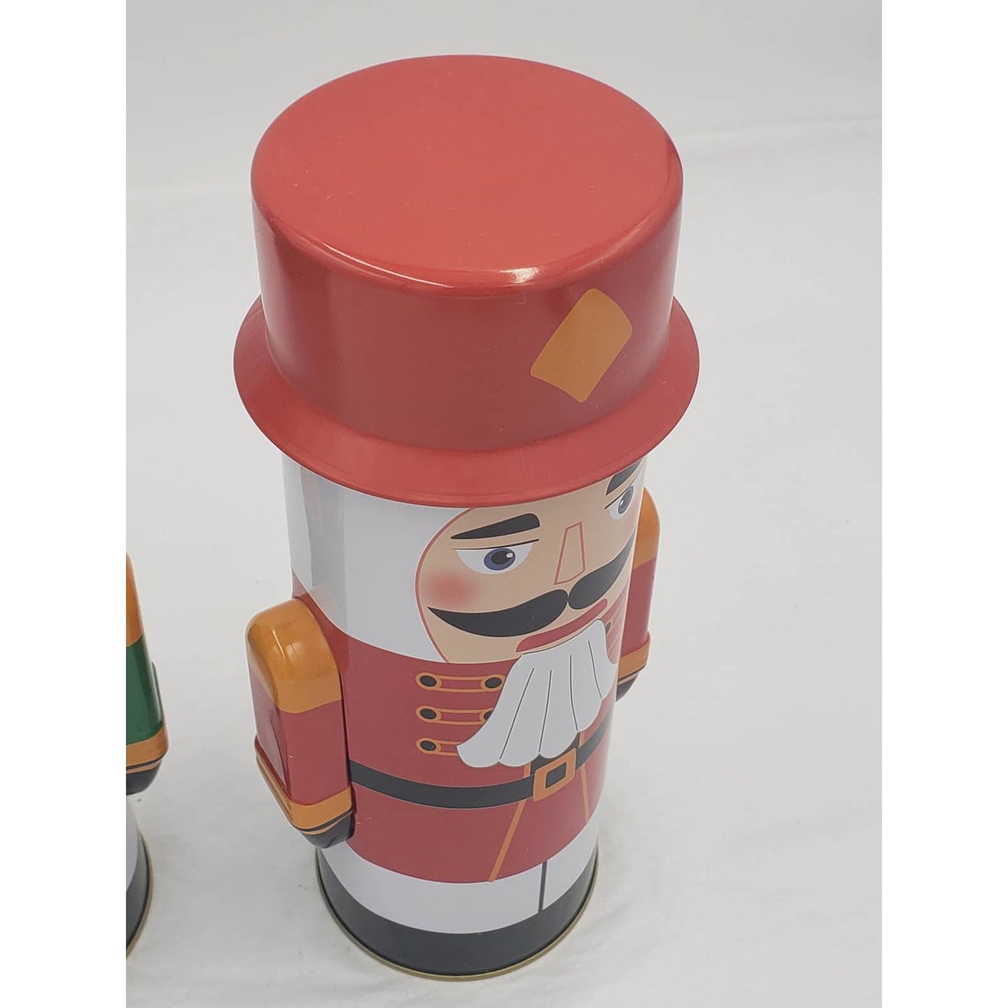 Nutcracker Holiday Nutcracker Tins Set of 2 Size 9" - Store cookies, candy, nuts
