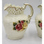 Jade Porcelain 3D Rose Floral Pitcher Set of 2