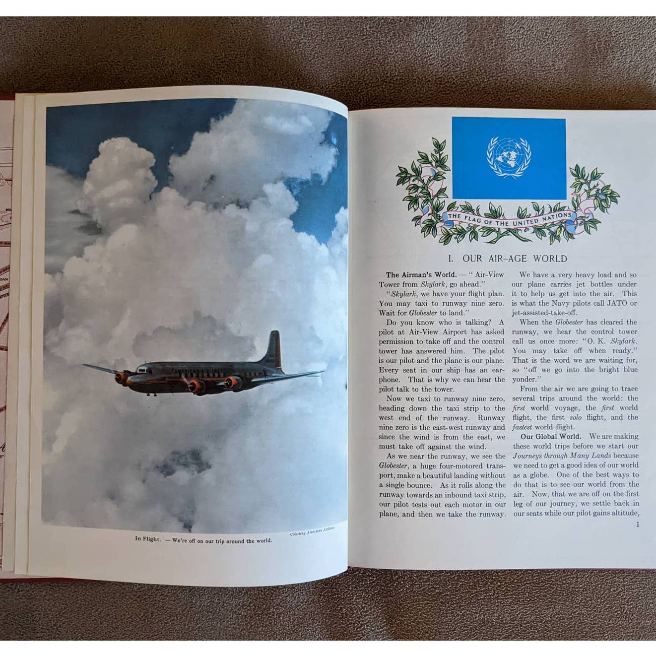 Vintage 1954 Our World Today: Journeys Through Many Lands By Stull And Hatch