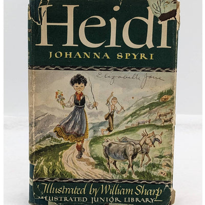 Heidi By Johanna Spyri Illustrated By William Sharp Junior Vintage Book 1945
