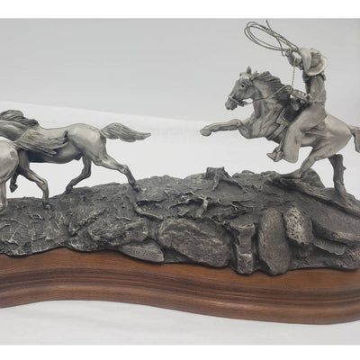 Chilmark Pewter Polland Mustanger Western Sculpture Limited Edition 734/2500