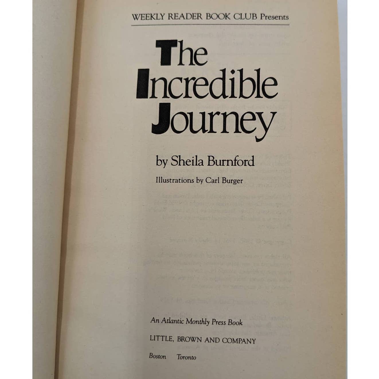 Incredible Journey A Tale Of Three Animals By Sheila Burnford Vintage Novel 1961