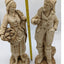 Vintage Marwal Ind Inc Chalkware Fisherman Couple Sculpture 18" Tall