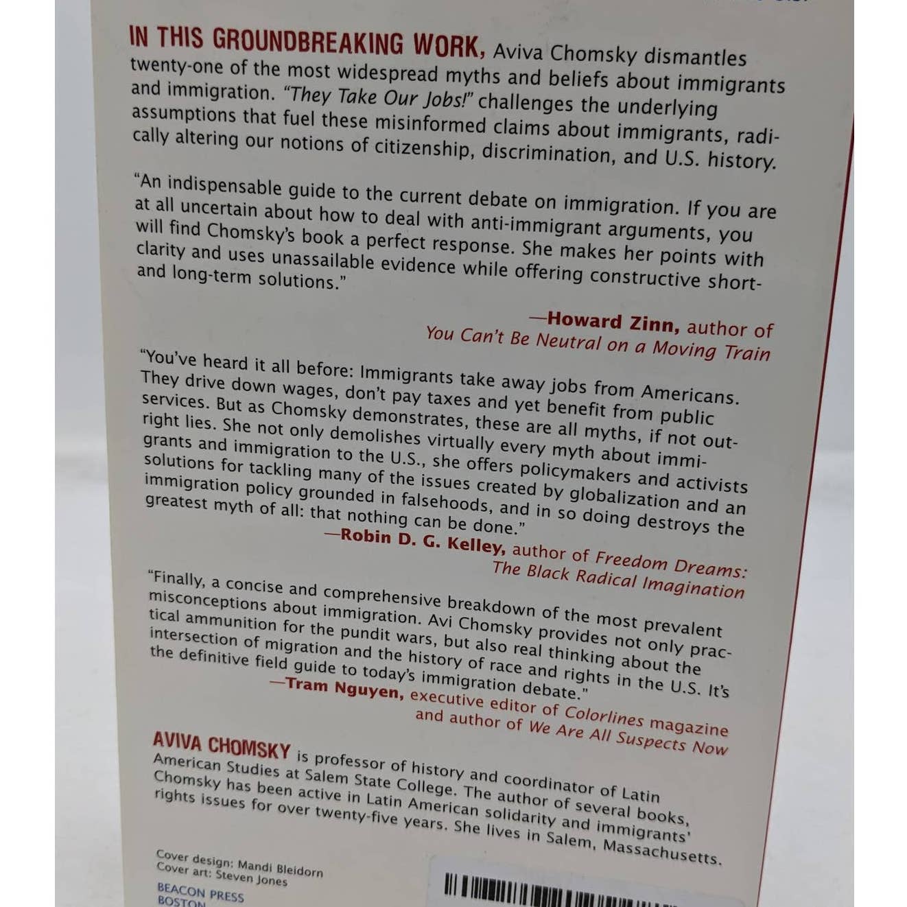 They Take Our Jobs And 20 Other Myths About Immigration 2007 By Aviva Chomsky