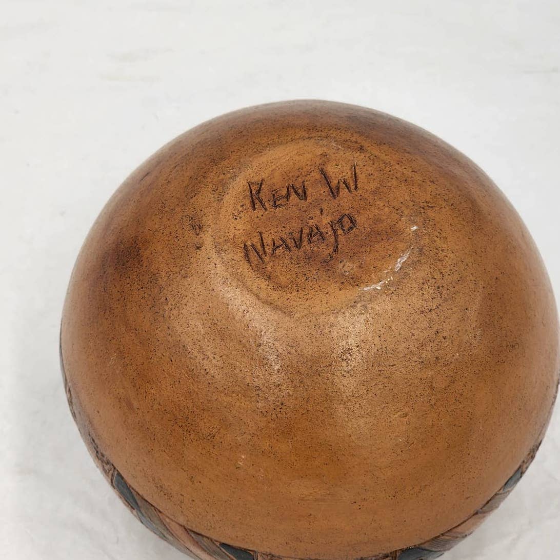 Ken Williams Native American Navajo Pottery Ye'i Holy Person Rainbow Guardian
