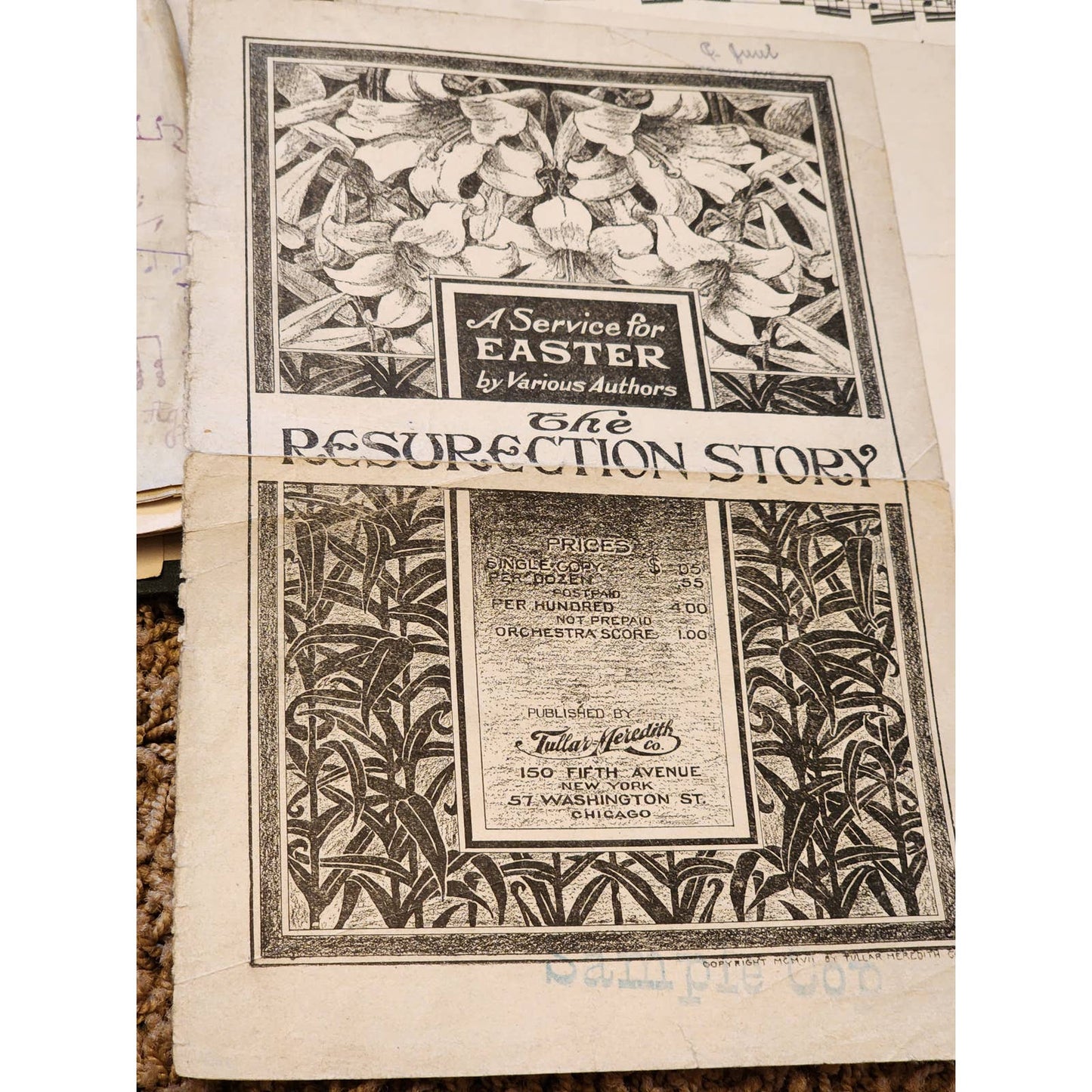 Fales Folio 1887 Binder Sheet Music And Imperial Orchestra Folio Antique Lot