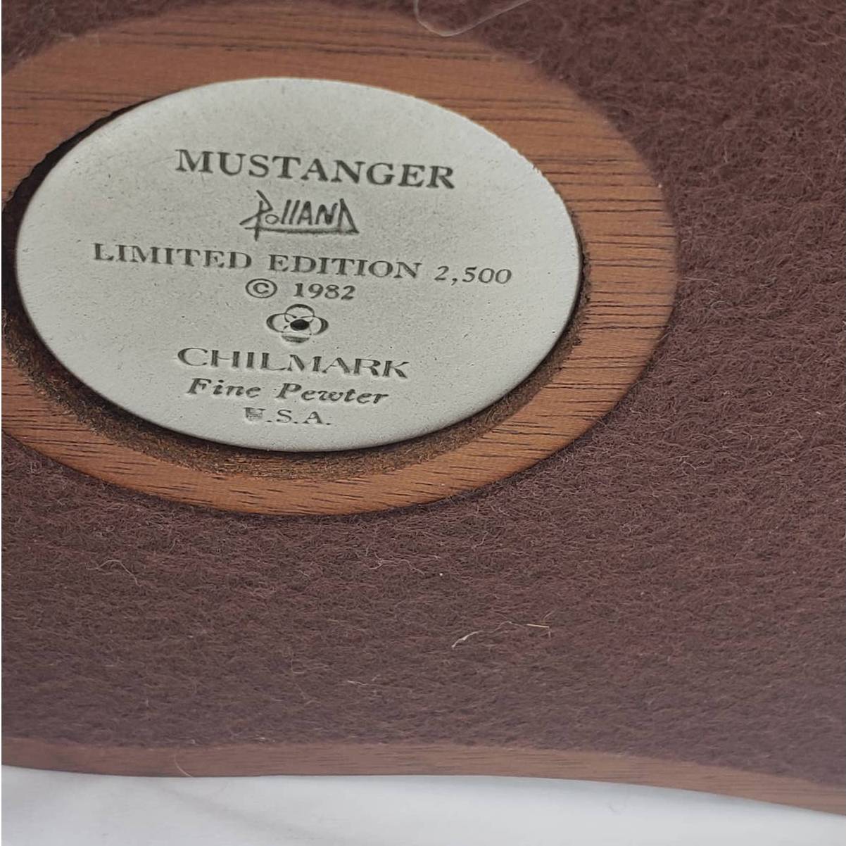 Chilmark Pewter Polland Mustanger Western Sculpture Limited Edition 734/2500