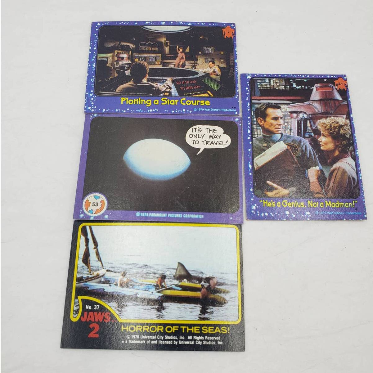 Vintage Walt Disney Trading Cards 1978-1979 Jaws 2, Mork Mindy,  Black Hole