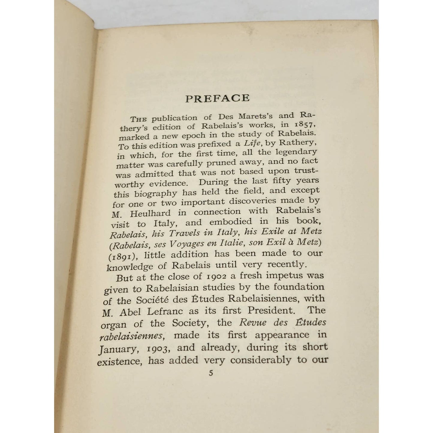 French Men Of Letters Francois Rabelais By Arthur Tilley Antiquarian 1907