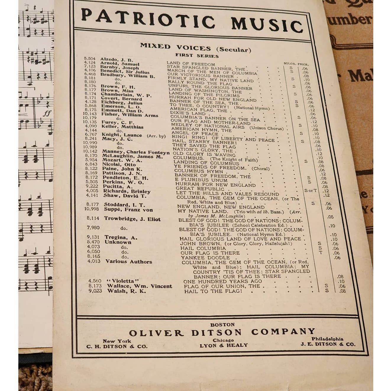 Fales Folio 1887 Binder Sheet Music And Imperial Orchestra Folio Antique Lot