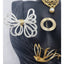 Vintage Brooch Lot Faux Pearl Pendant, AJC Ring, Leaf, Circle, Calla Lily Flower