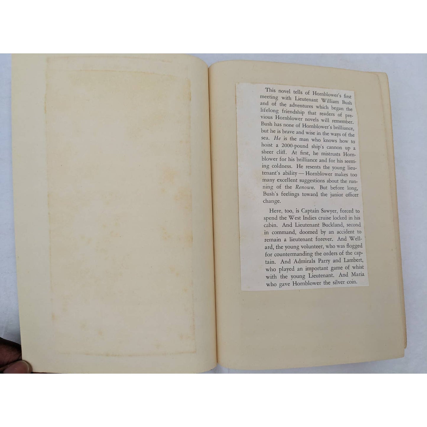 Lieutenant Hornblower C.S. Forester Sea Adventure Fiction Vintage Hardcover 1952