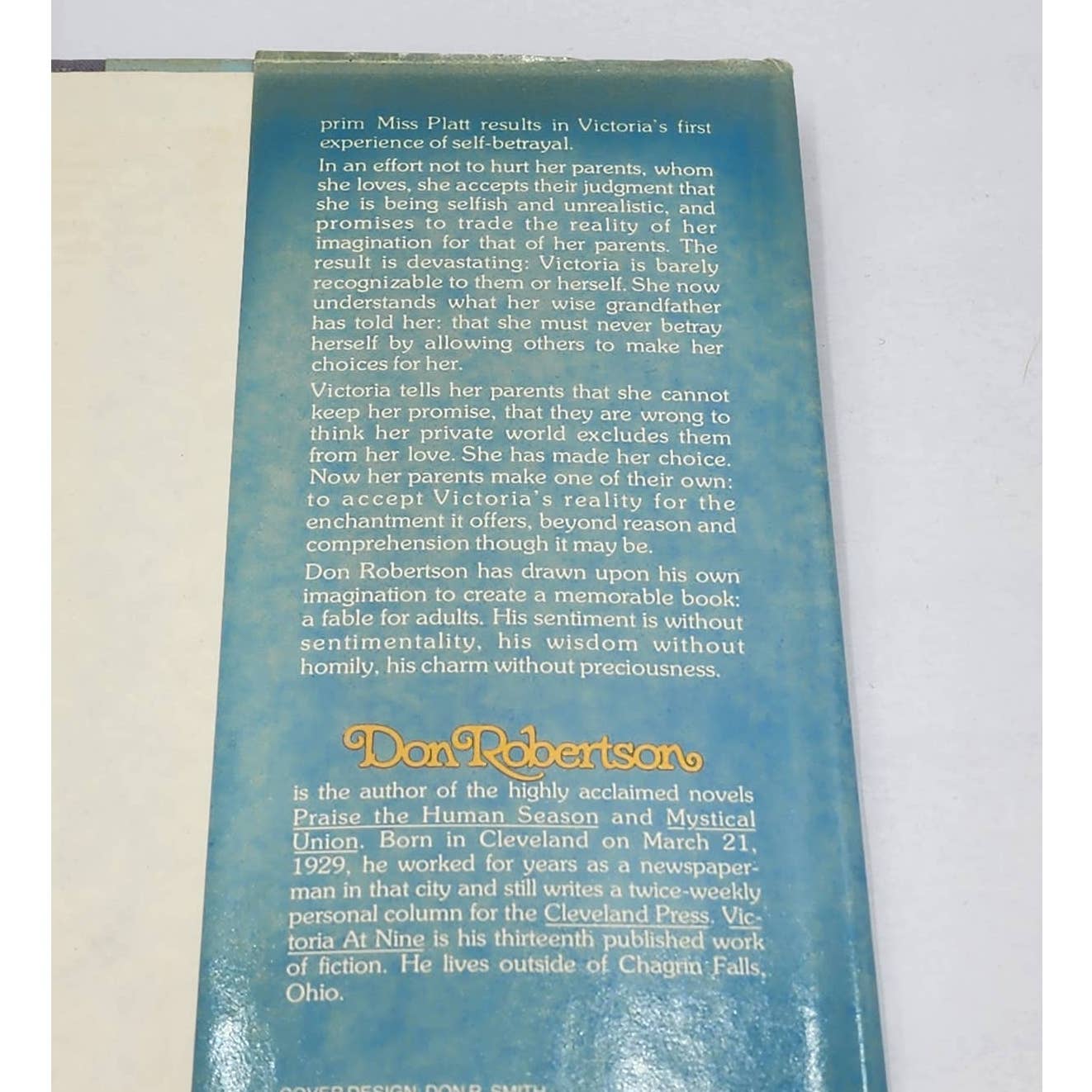 Victoria At Nine A Fable For Adults By Don Robertson First Edition 1979