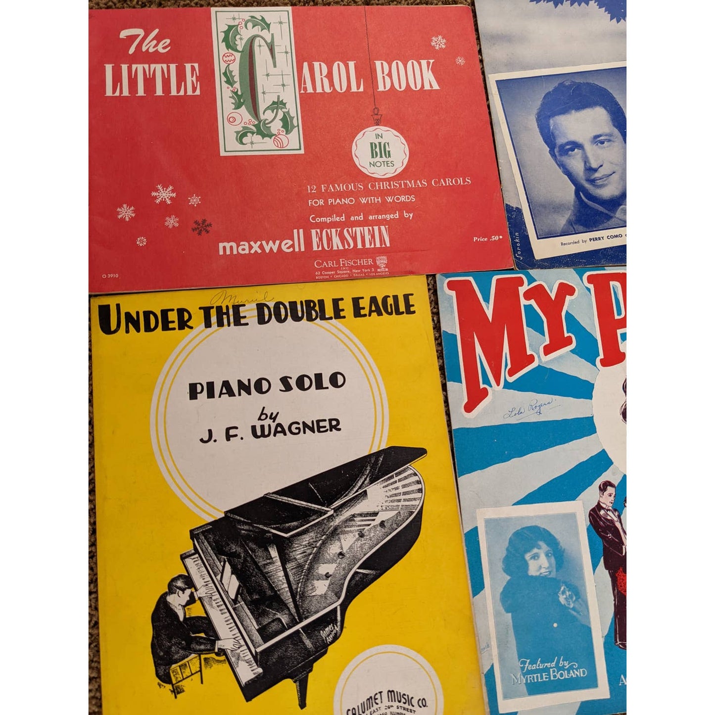 Vintage Sheet Music 1920s-1940s Lot Of 5 Forever And Ever, My Pet, Little Carol