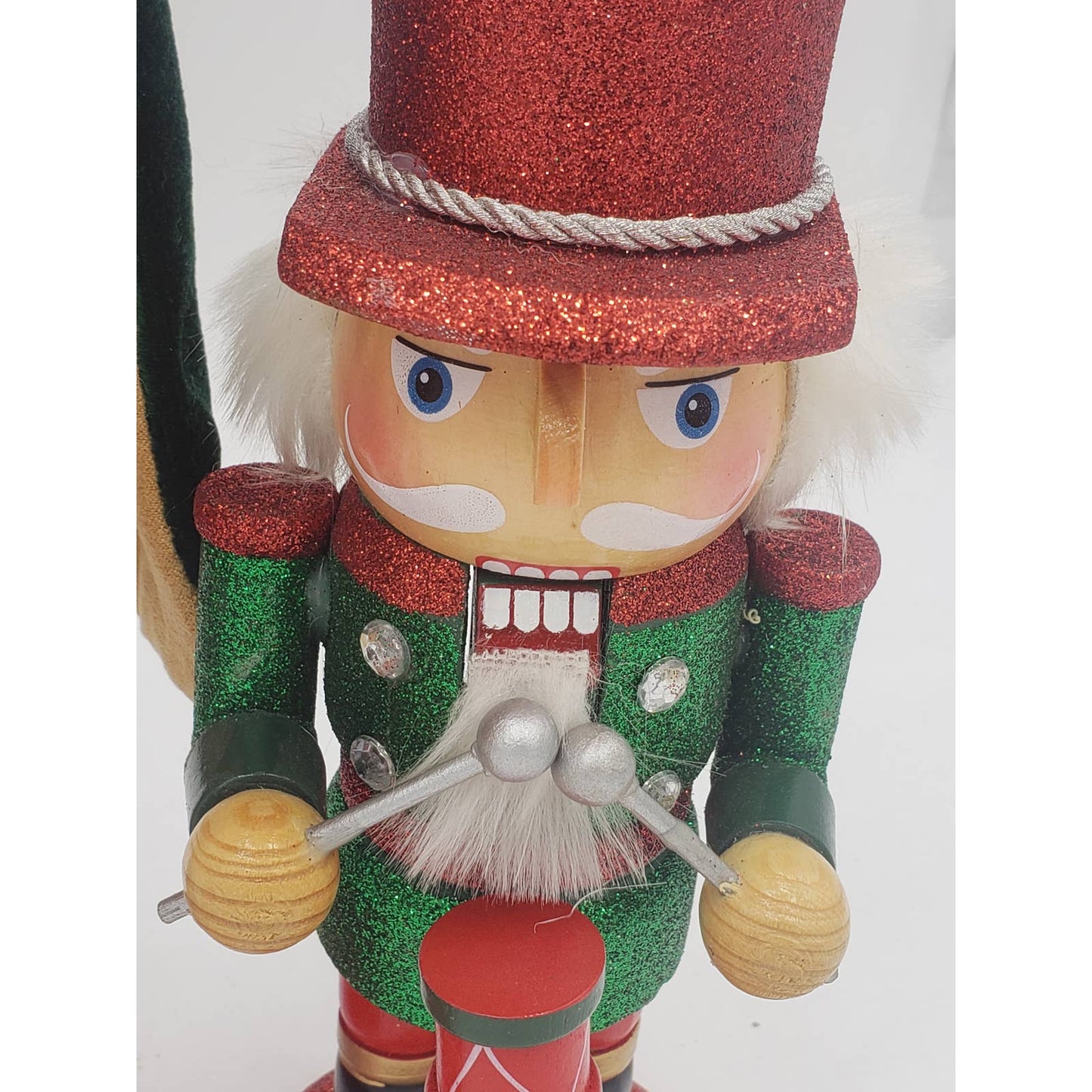 Nutcracker Set of 3 King With Cape, Drummer, Jeweled and Bedazzled Nutcrackers