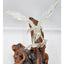 Vintage Glass Eagle Resting Glass Branch Rested Large Wood Base Tree Trunk 16"