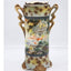Antique Royal Nishiki Nippon Tapestry Moriage Bead Hawk Bird Vase Gold Gilding