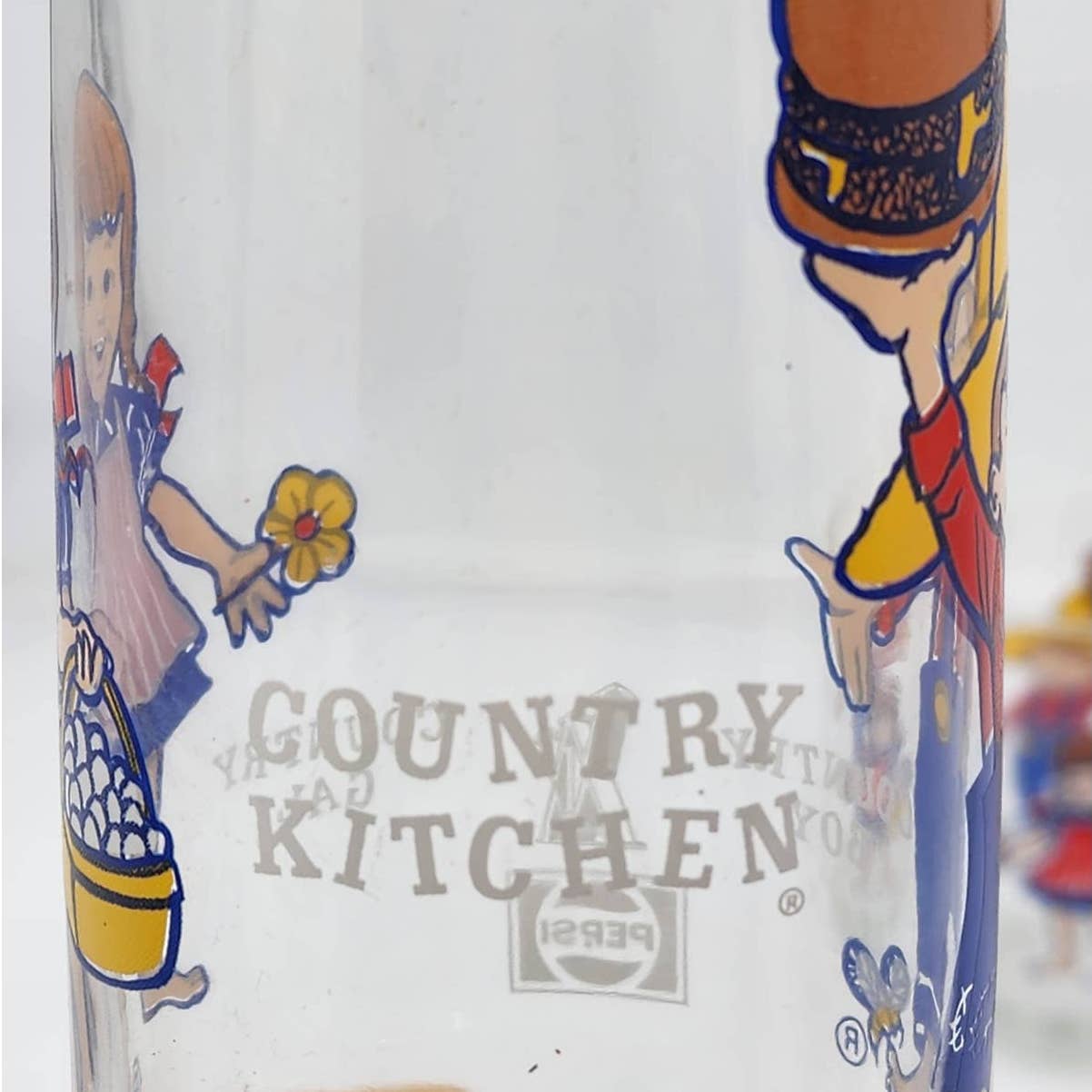 Vintage Pepsi Country Kitchen Set 4 Country Gal Country Boy Drinking Glasses